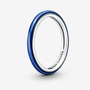 Authentic Pandora Me Sterling Silver Electric Blue Ring Size 4.5 (48)